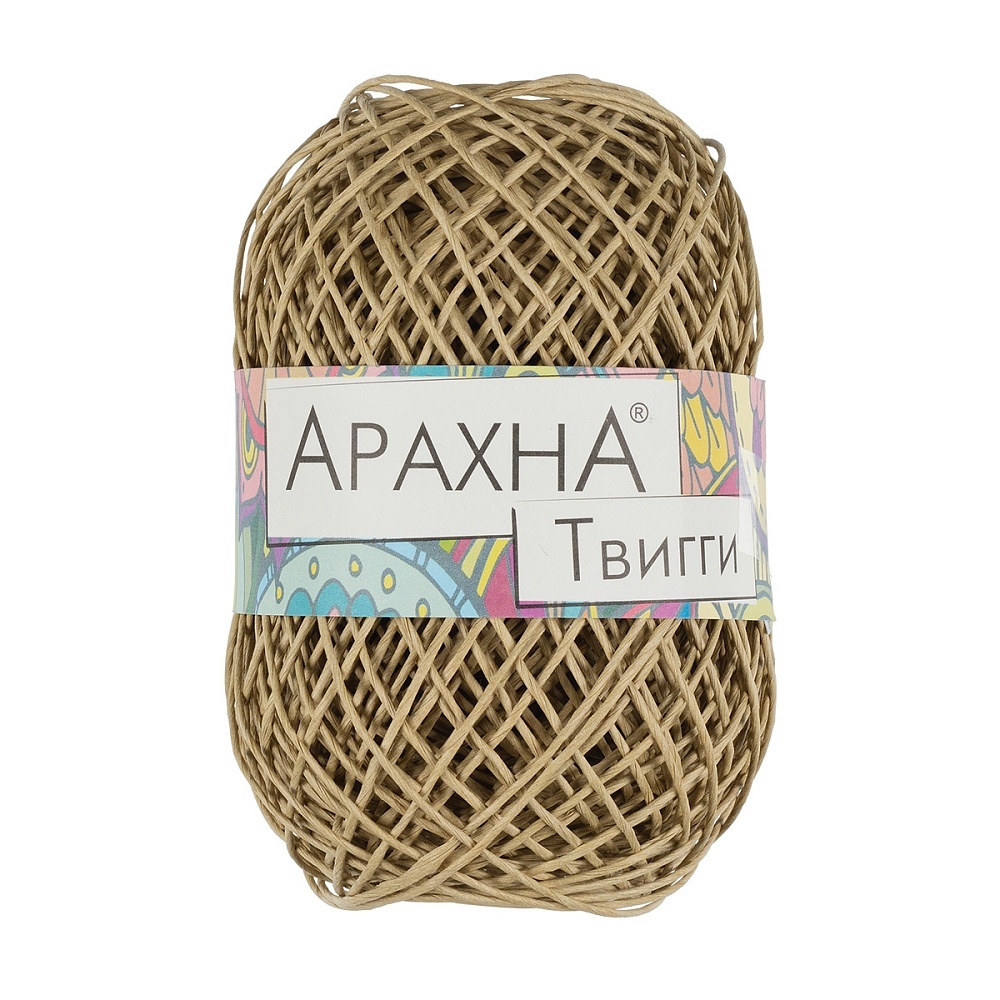 

ARACHNA Twiggy, целлюлоза, 5х50 г, 80 м, цвет 04 натуральный, Бежевый