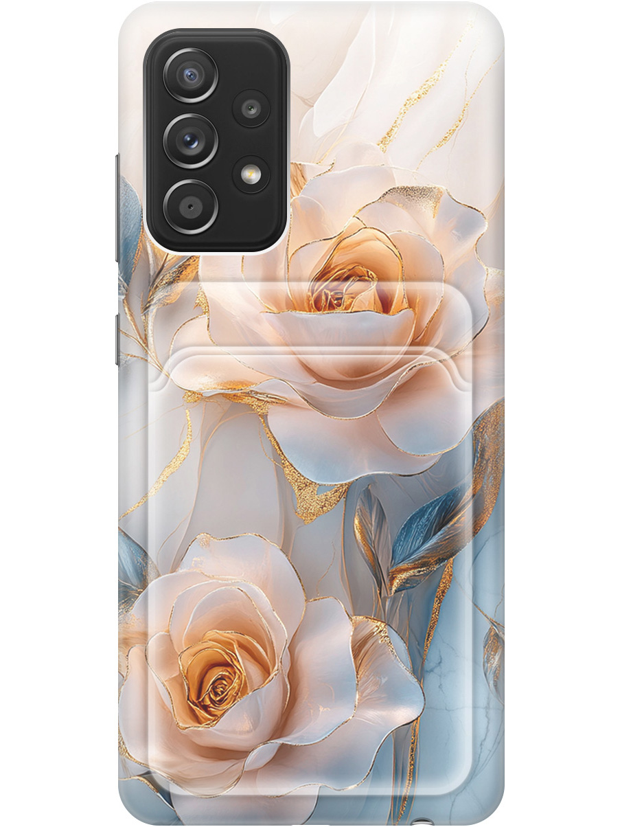

Силиконовый чехол на Samsung Galaxy A52 с принтом с карманом для карты 836014, Прозрачный;белый;оранжевый, 724990123