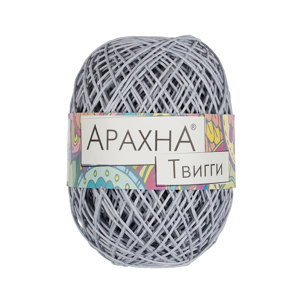 

ARACHNA Twiggy, целлюлоза, 5х50 г, 80 м, цвет 08 серебристый