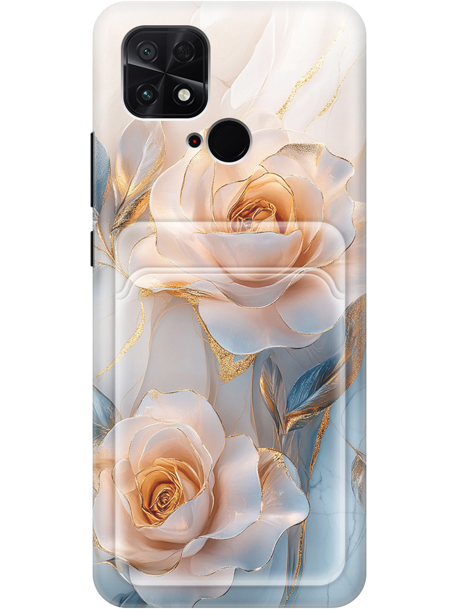 

Силиконовый чехол на Xiaomi Poco C40 с принтом с карманом для карты 836022, Прозрачный;белый;оранжевый, 740187923