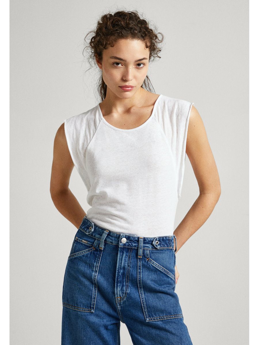 

Футболка женская Pepe Jeans London PE121D0VR белая M, Белый, PE121D0VR