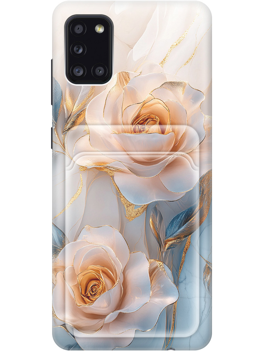 

Силиконовый чехол на Samsung Galaxy A31 с принтом с карманом для карты 836023, Прозрачный;белый;оранжевый, 722871923