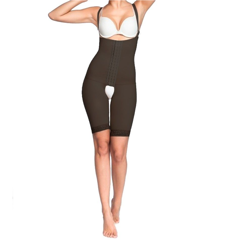 

Бандаж компрессионный Elestra 301 выше колен с высоким поясом чёрный р. 96, Черный, 301