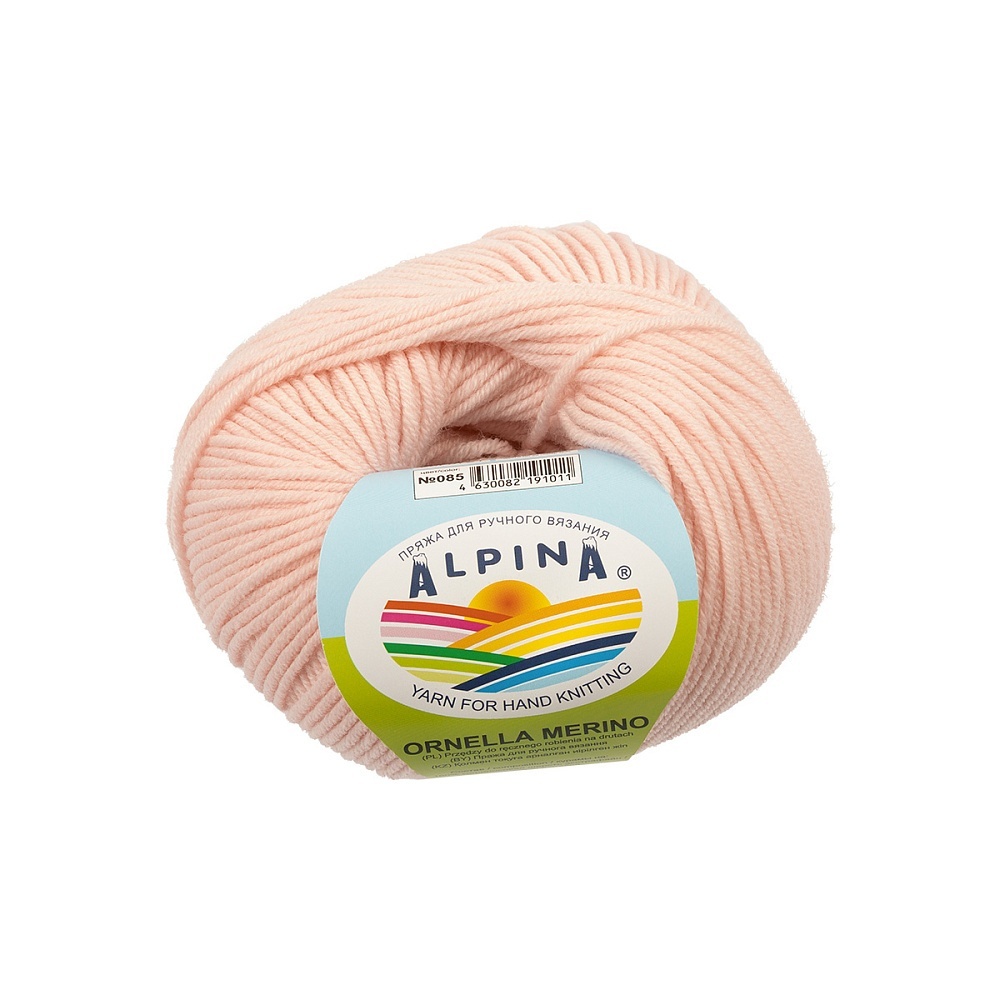 

Alpina Ornella Merino, 10 шт по 50 г, 125 м, 085 светло-розовый