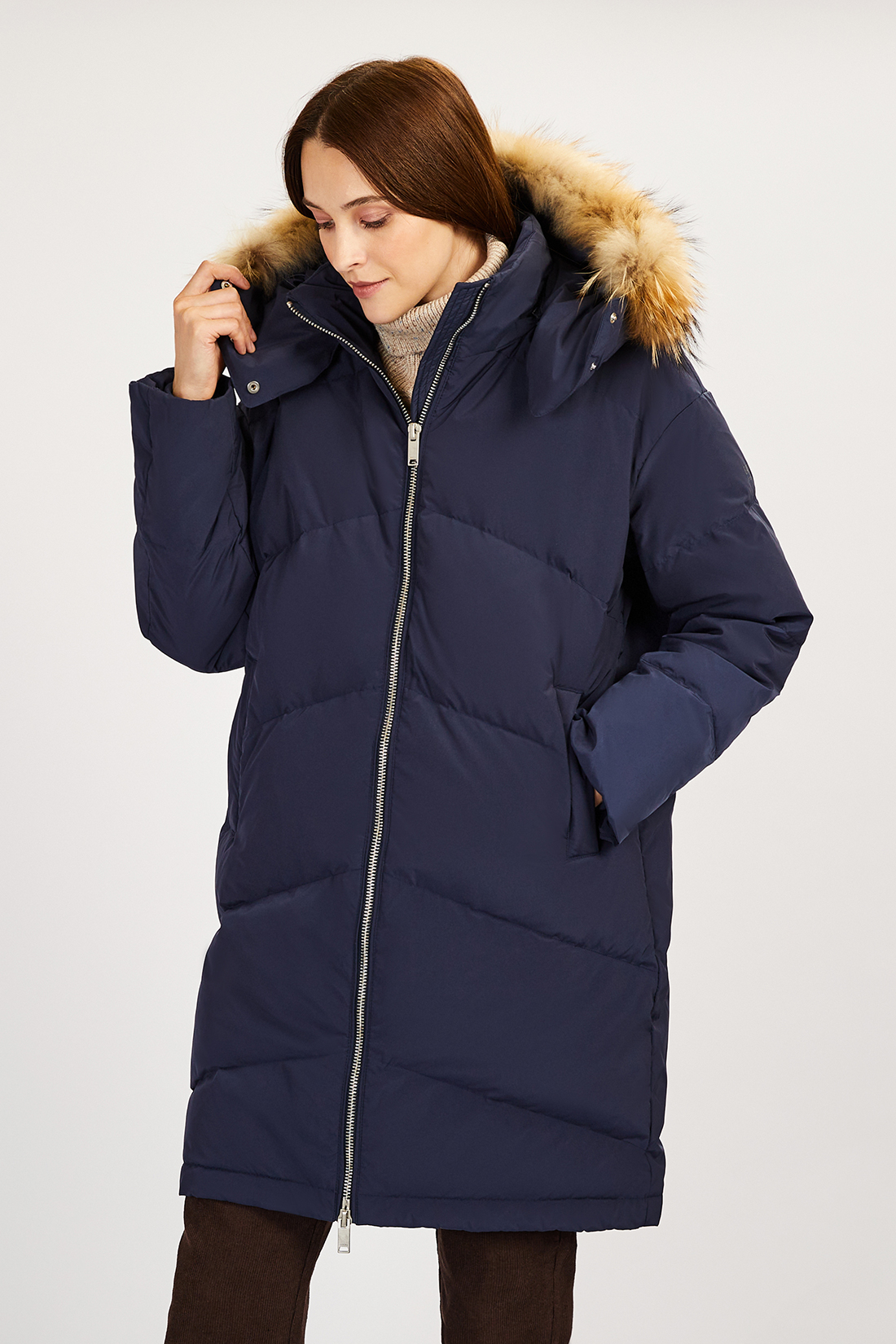 

Пальто женское Baon B0022515 синее 2XL, Синий, B0022515