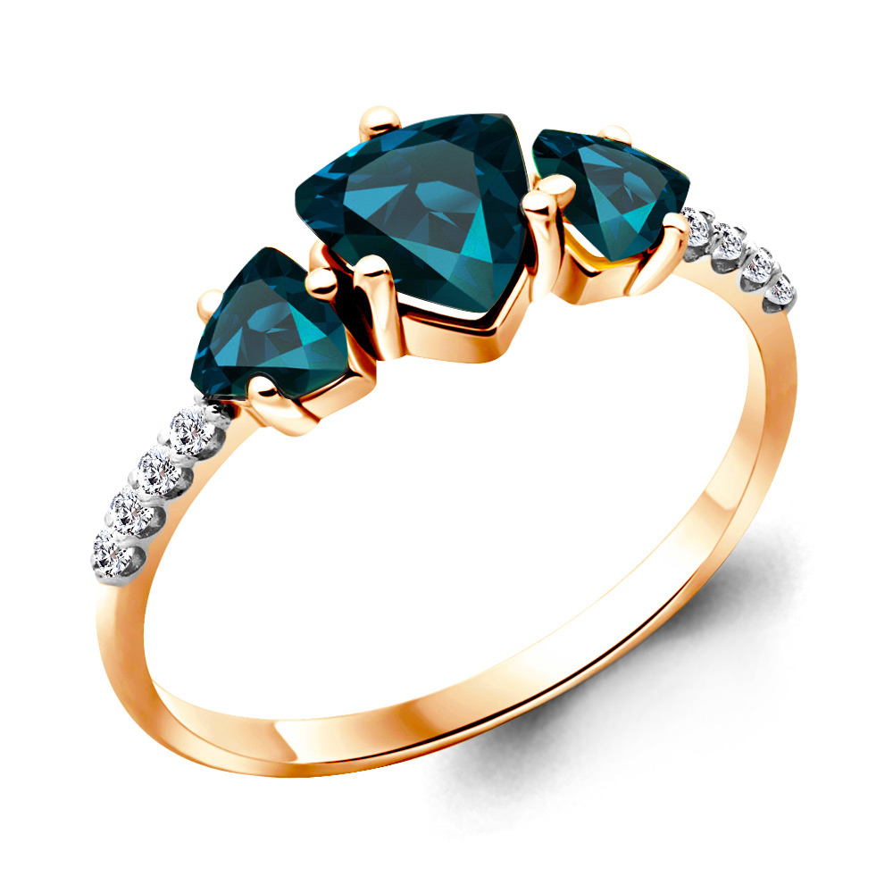 

Кольцо из серебра р. 17,5 AQUAMARINE 6519708А_925_з, 6519708А_925_з