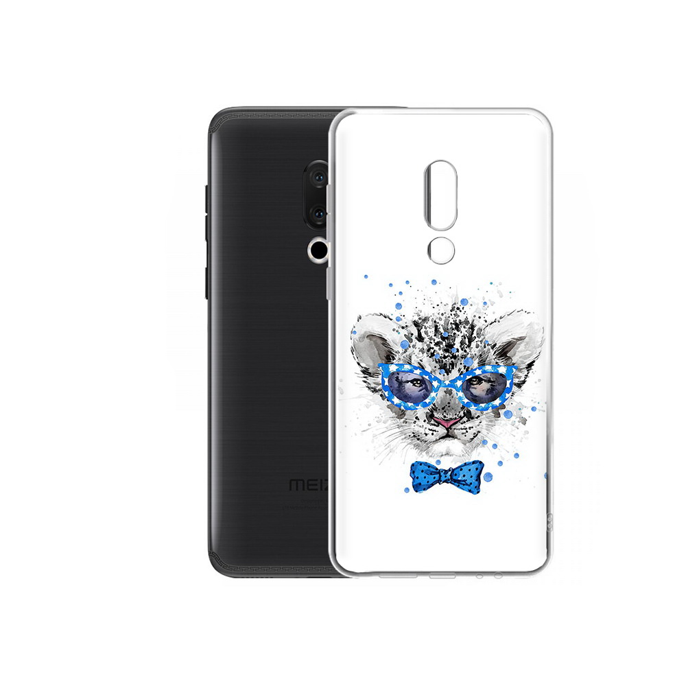 

Чехол MyPads Tocco для Meizu M15 Plus тигренок с бабочкой, Прозрачный, Tocco