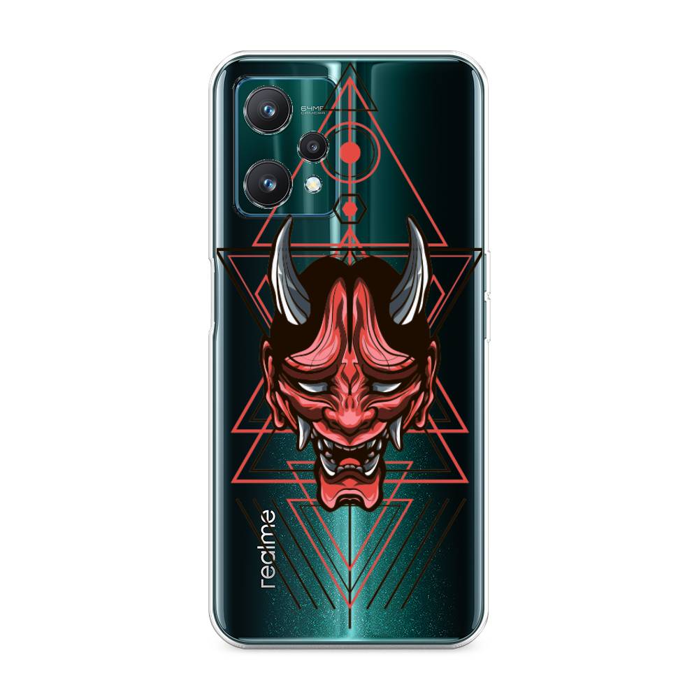 

Чехол на Realme 9 Pro "Hanya Oni mask", Серый;красный;черный, 258850-4