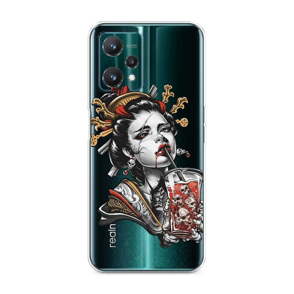 

Чехол на Realme 9 Pro "Опасная гейша", Красный;черный;серый, 258850-4