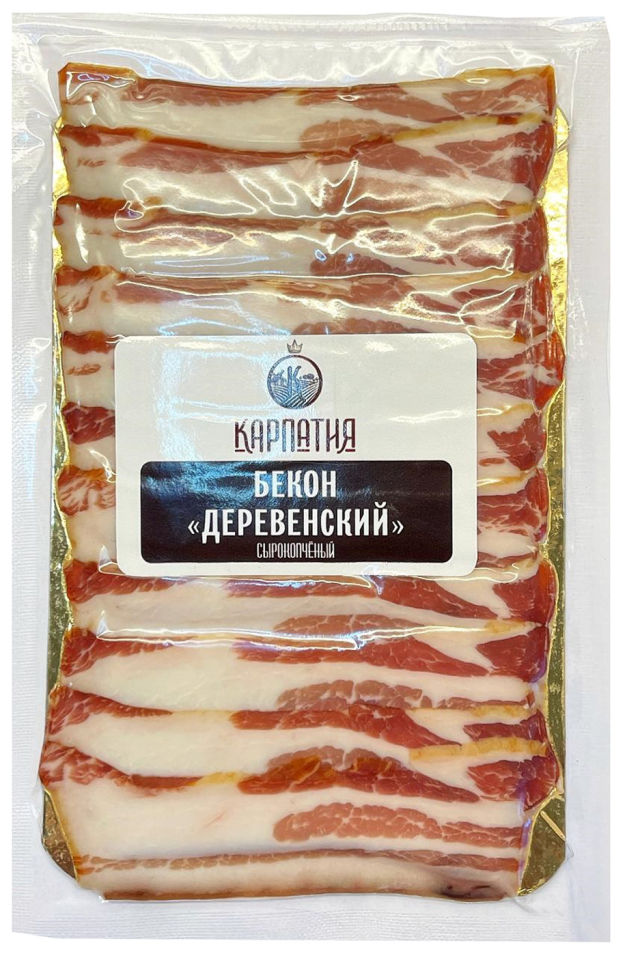 

Бекон Карпатия деревенский сырокопченый 100г