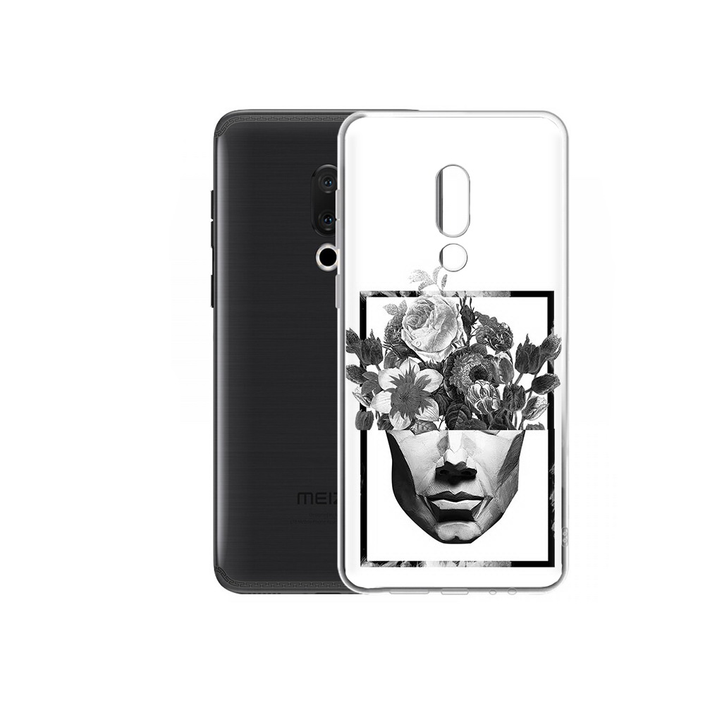 

Чехол MyPads Tocco для Meizu M15 Plus черно белая ваза в абстракции, Прозрачный, Tocco