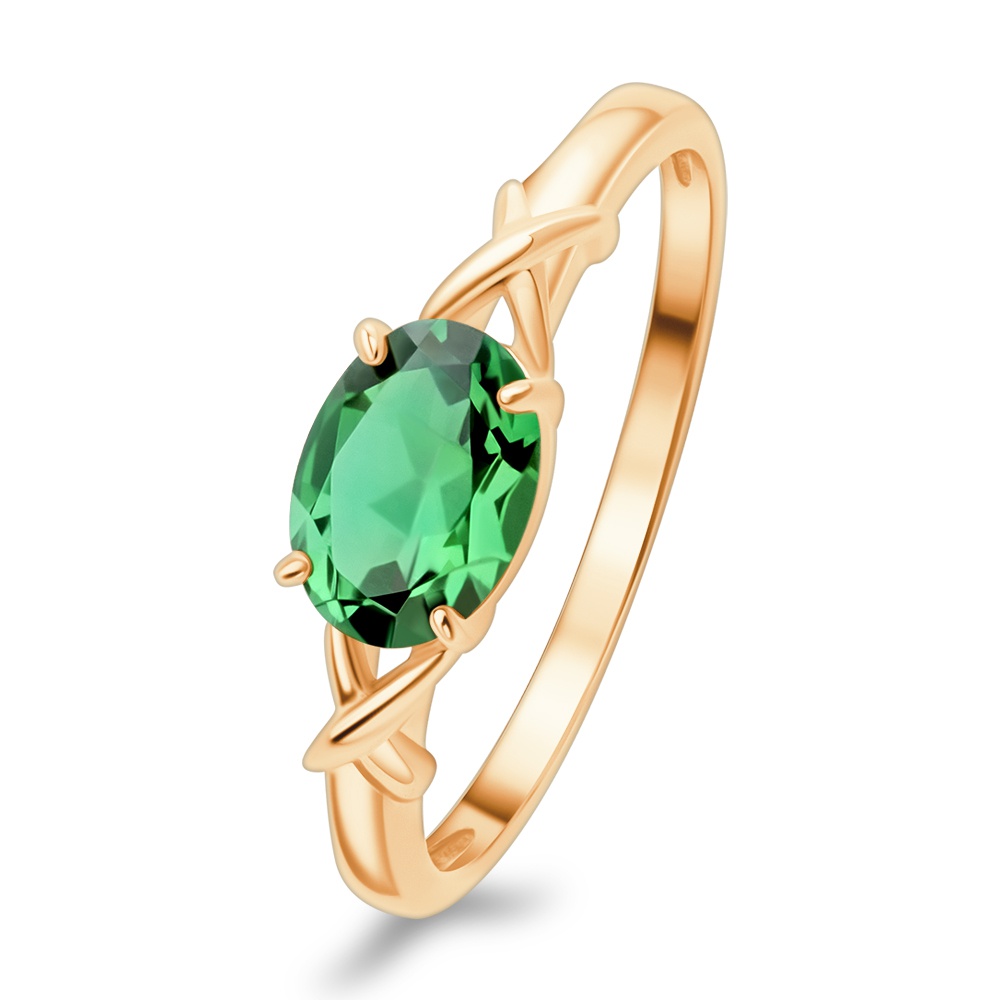 

Кольцо из золота р. , 585Gold 101017542, изумруд искусственный, 101017542