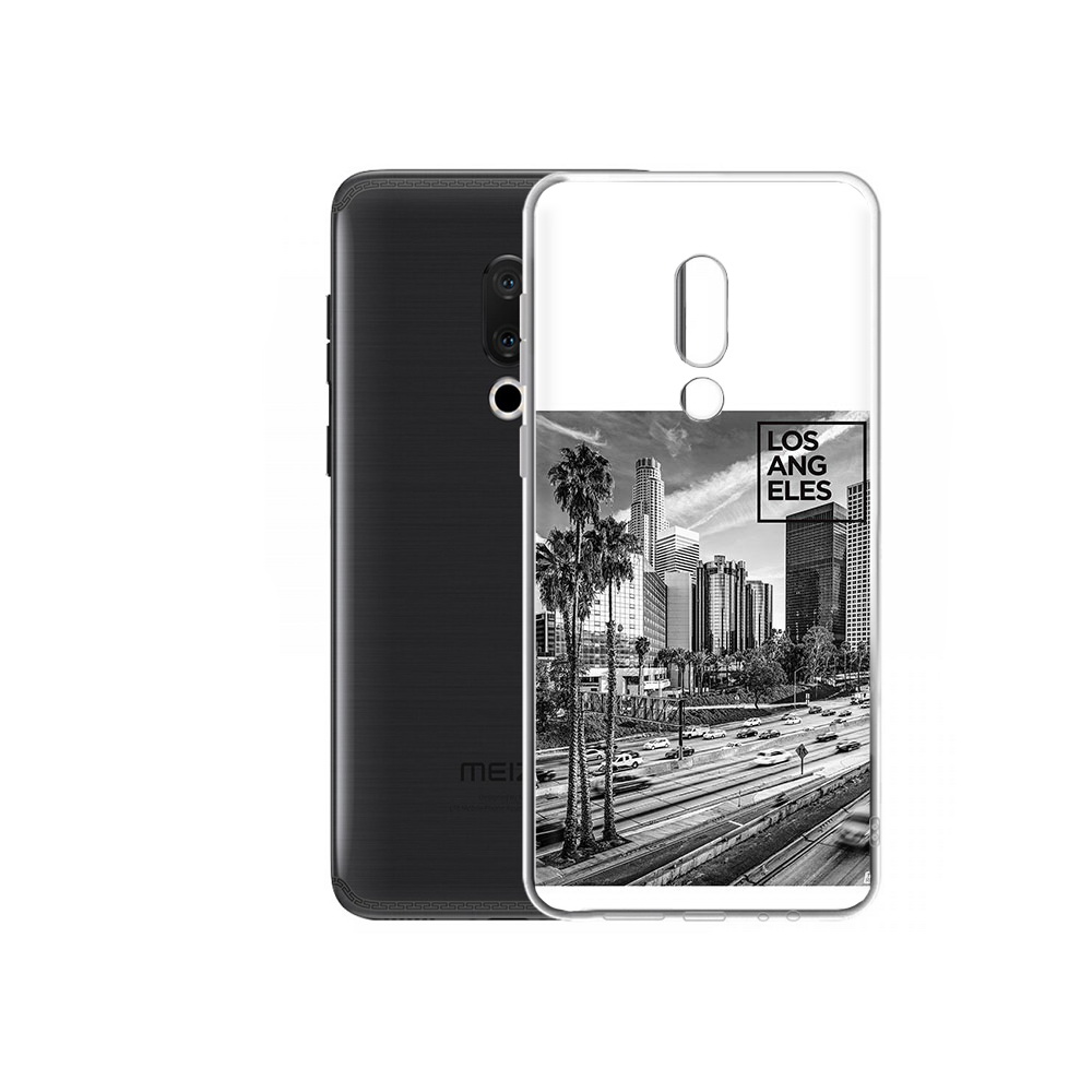 

Чехол MyPads Tocco для Meizu M15 Plus черно белый лос анджелес, Прозрачный, Tocco