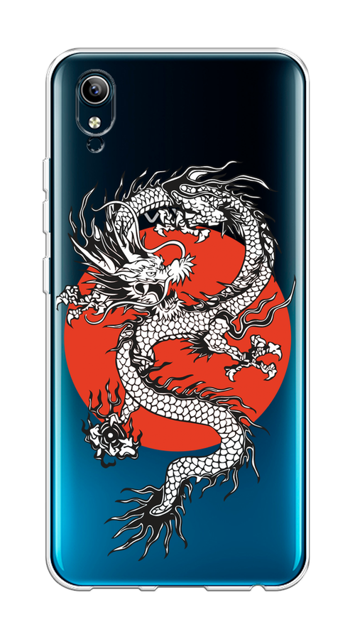 

Чехол на Vivo Y91c/Y1s "Восходящий дракон", Белый;черный;красный, 262850-1