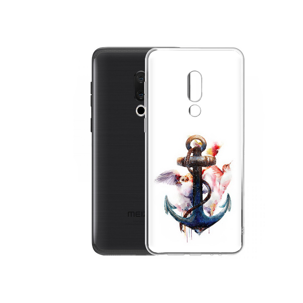 

Чехол MyPads Tocco для Meizu M15 Plus якорь с птицами, Прозрачный, Tocco