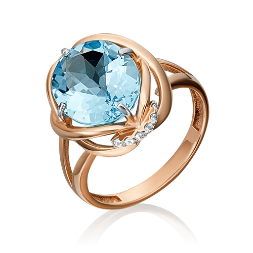 

Кольцо из красного золота с топазом р. 18 PLATINA jewelry 01-5402-00-201-1110-46, 01-5402-00-201-1110-46