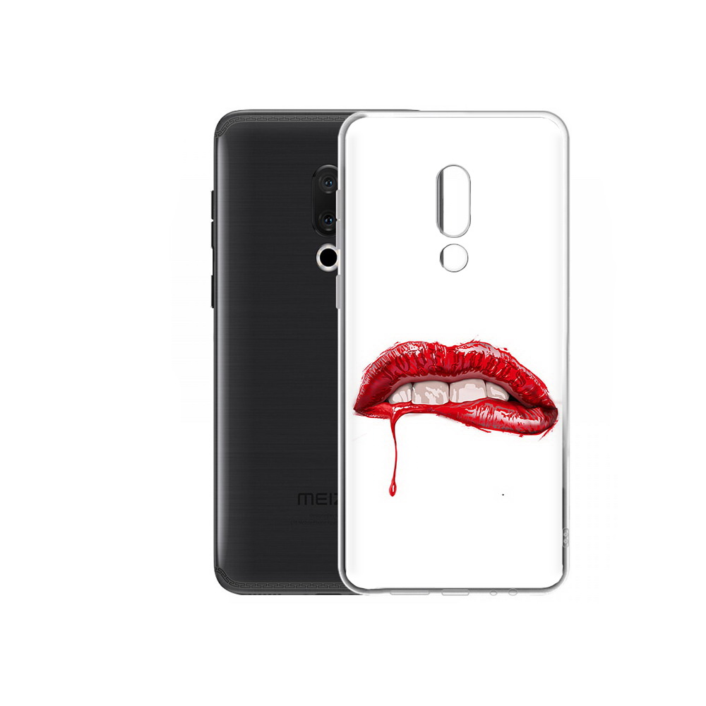 

Чехол MyPads Tocco для Meizu M15 Plus яркие красные губы, Прозрачный, Tocco