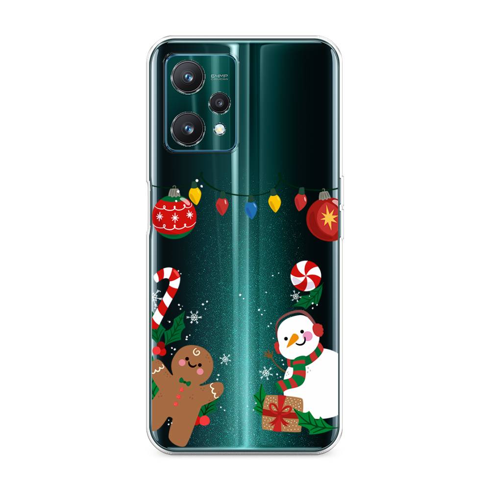 

Чехол на Realme 9 Pro "Новогоднее настроение", Коричневый;красный;зеленый, 258850-5