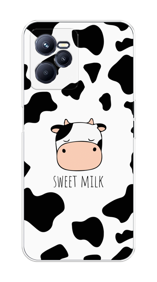 

Чехол на Realme C35 "Sweet milk", Розовый;белый;черный, 259250-1