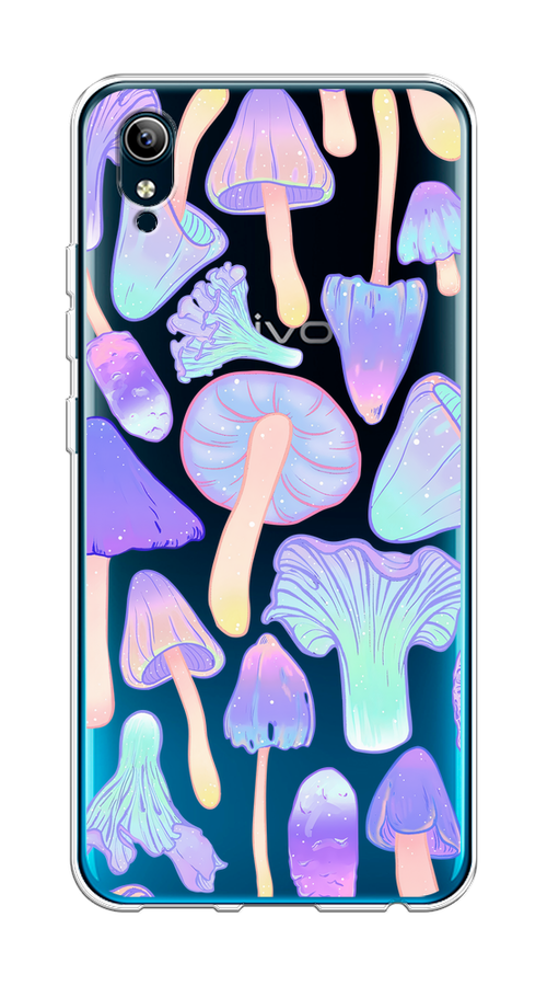 

Чехол на Vivo Y91c/Y1s "Пастельные грибы", Фиолетовый;голубой, 262850-1