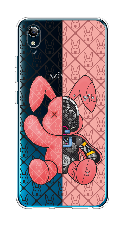 

Чехол на Vivo Y91c/Y1s "Киборг-заяц розовый", Розовый;прозрачный;черный, 262850-1