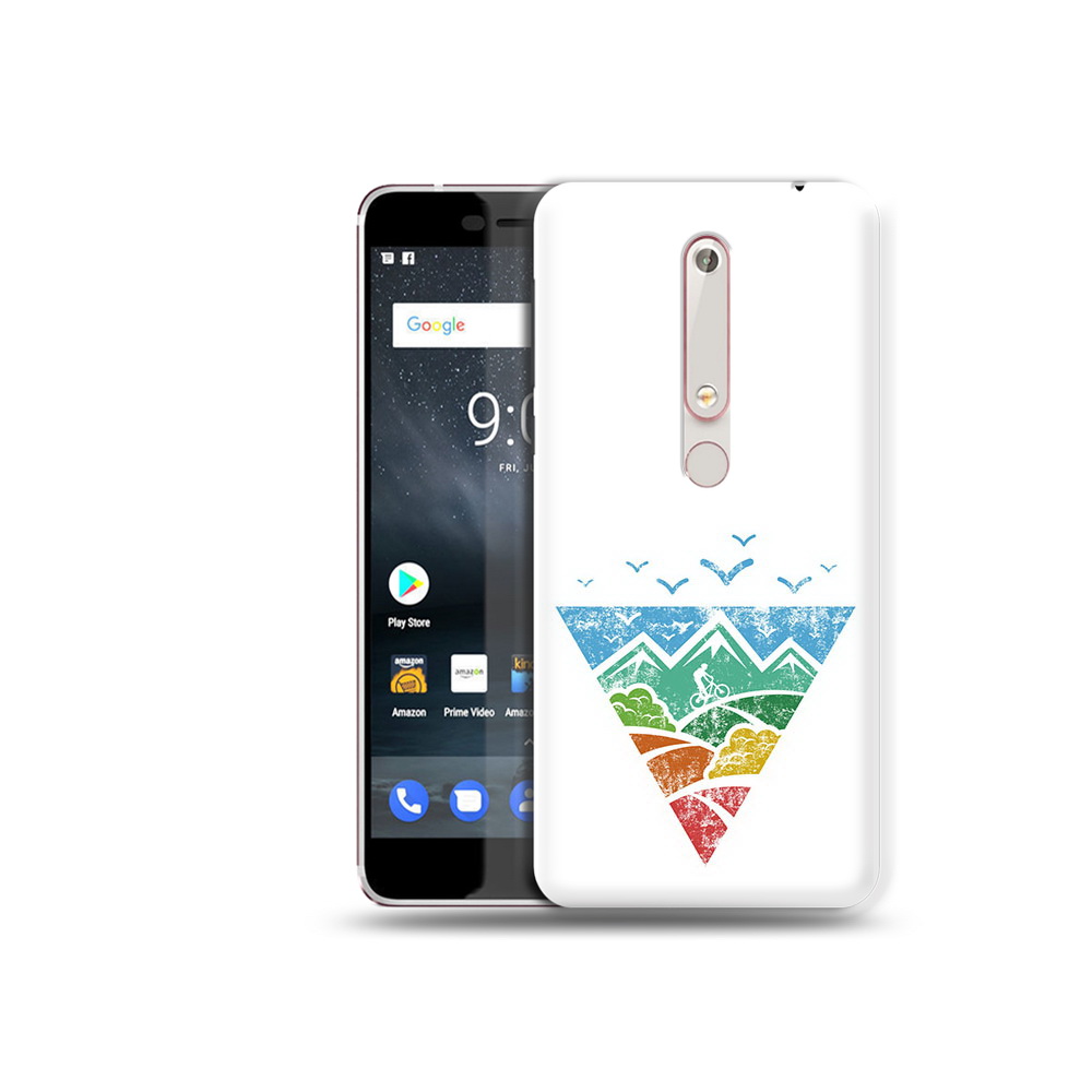 

Чехол MyPads Tocco для Nokia 6 Лес земля море чайки, Прозрачный, Tocco
