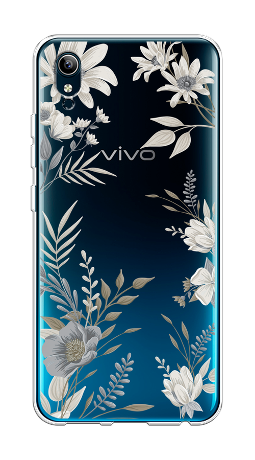 

Чехол на Vivo Y91c/Y1s "Цветы сепия", Серый;прозрачный;зеленый;белый, 262850-1