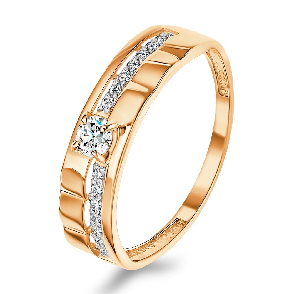 

Кольцо из золота р. , 585Gold 301012501, фианит, 301012501