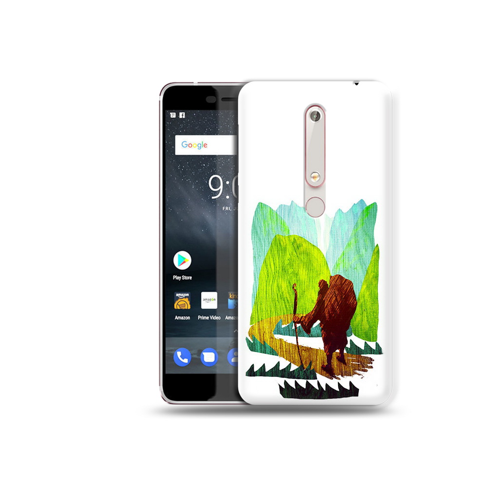 

Чехол MyPads Tocco для Nokia 6 Лесная тропа, Прозрачный, Tocco