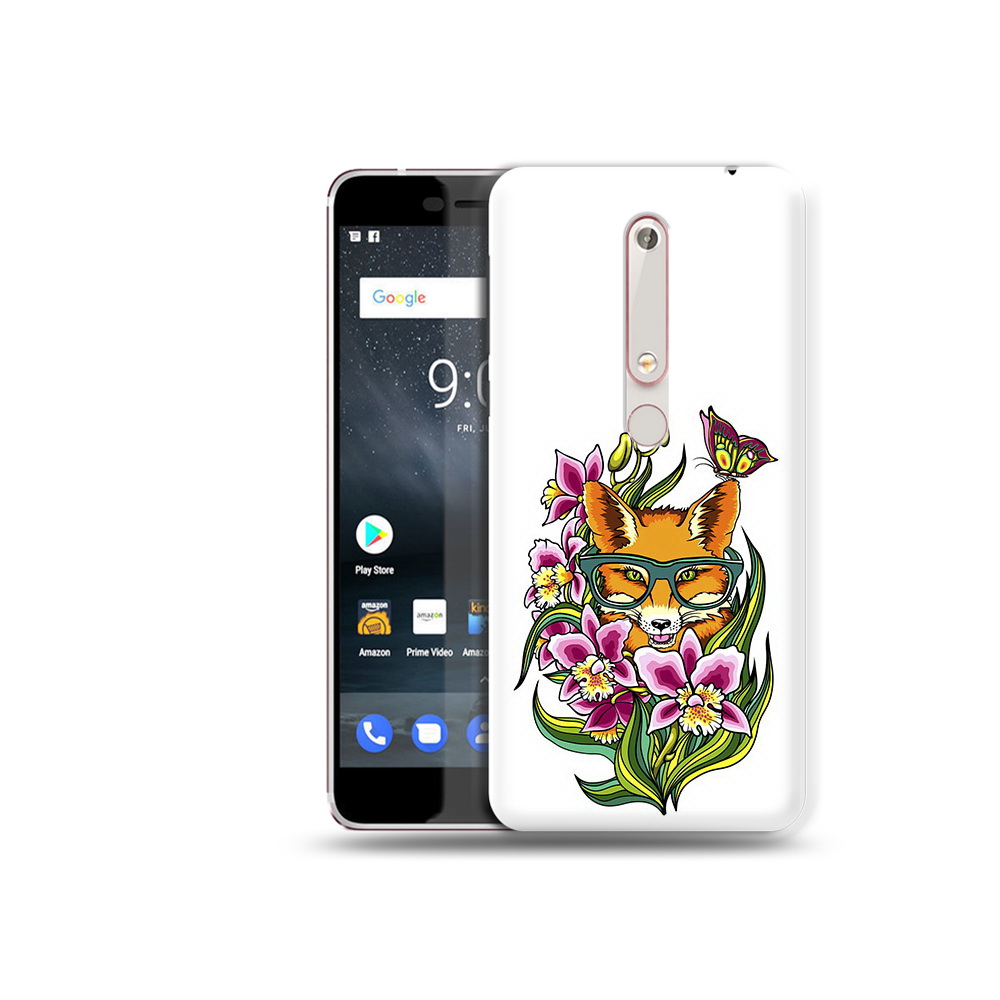 

Чехол MyPads Tocco для Nokia 6 Лиса в цветах, Прозрачный, Tocco