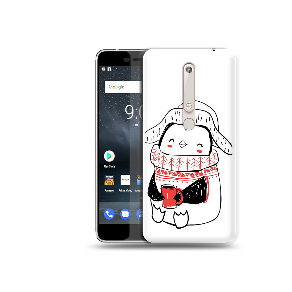 

Чехол MyPads Tocco для Nokia 6 Милый пингвин, Прозрачный, Tocco