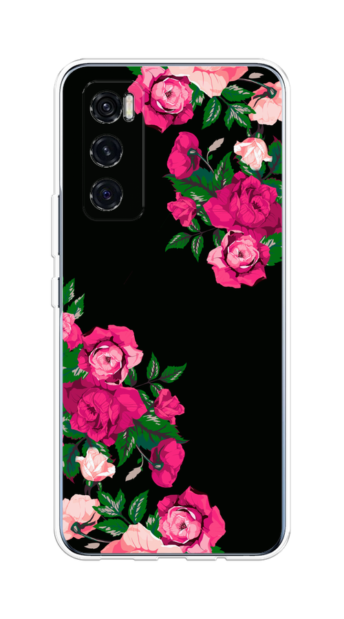 

Чехол на Vivo V20 SE "Розы фуксия", Черный;розовый;зеленый, 263550-1