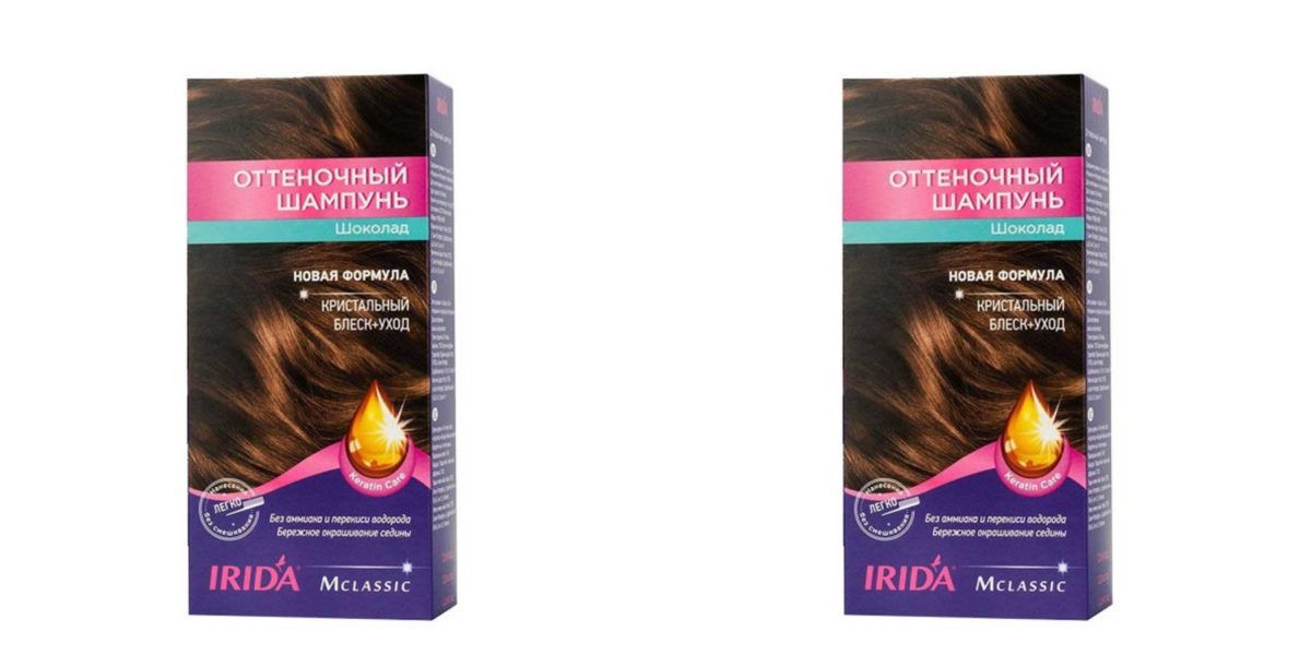 

Оттеночный шампунь IRIDA M Classic Шоколад, 75 мл, 2 шт