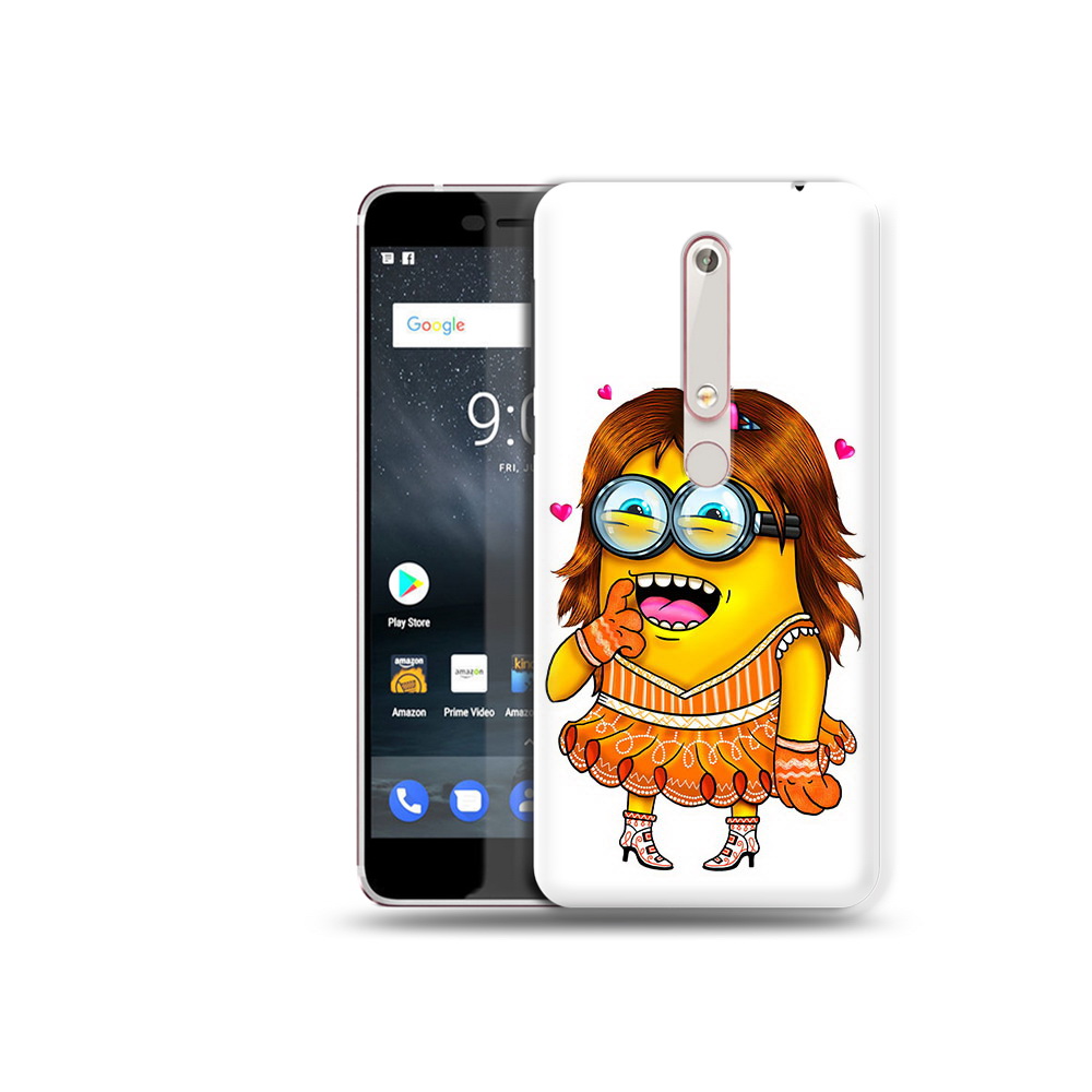 

Чехол MyPads Tocco для Nokia 6 Миньон девочка, Прозрачный, Tocco