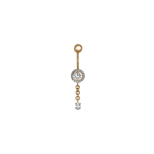 Пирсинг из красного золота с фианитом PLATINA jewelry 06-2538-00-401-1110-23