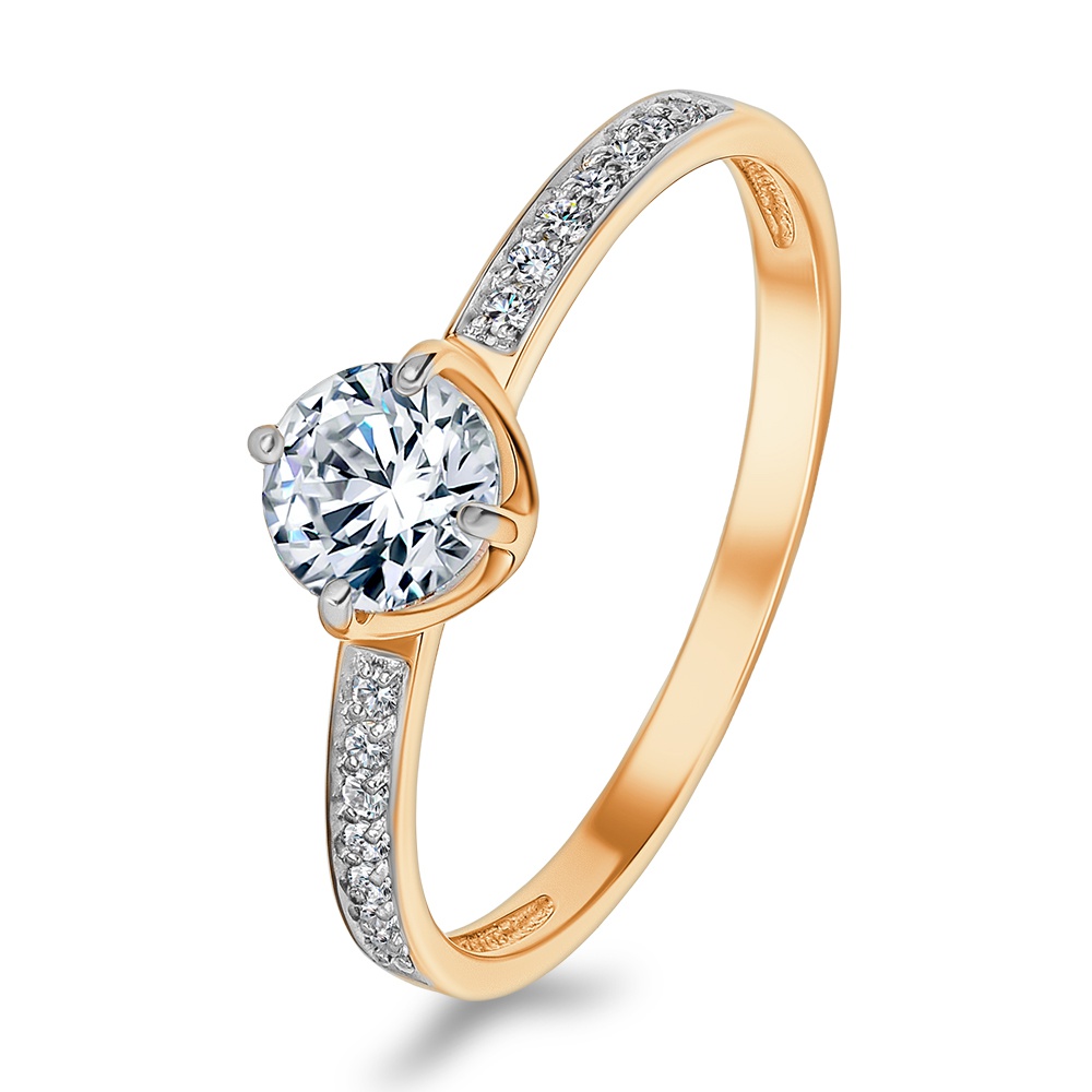 

Кольцо из золота р.  585Gold 301012415, фианит, 301012415