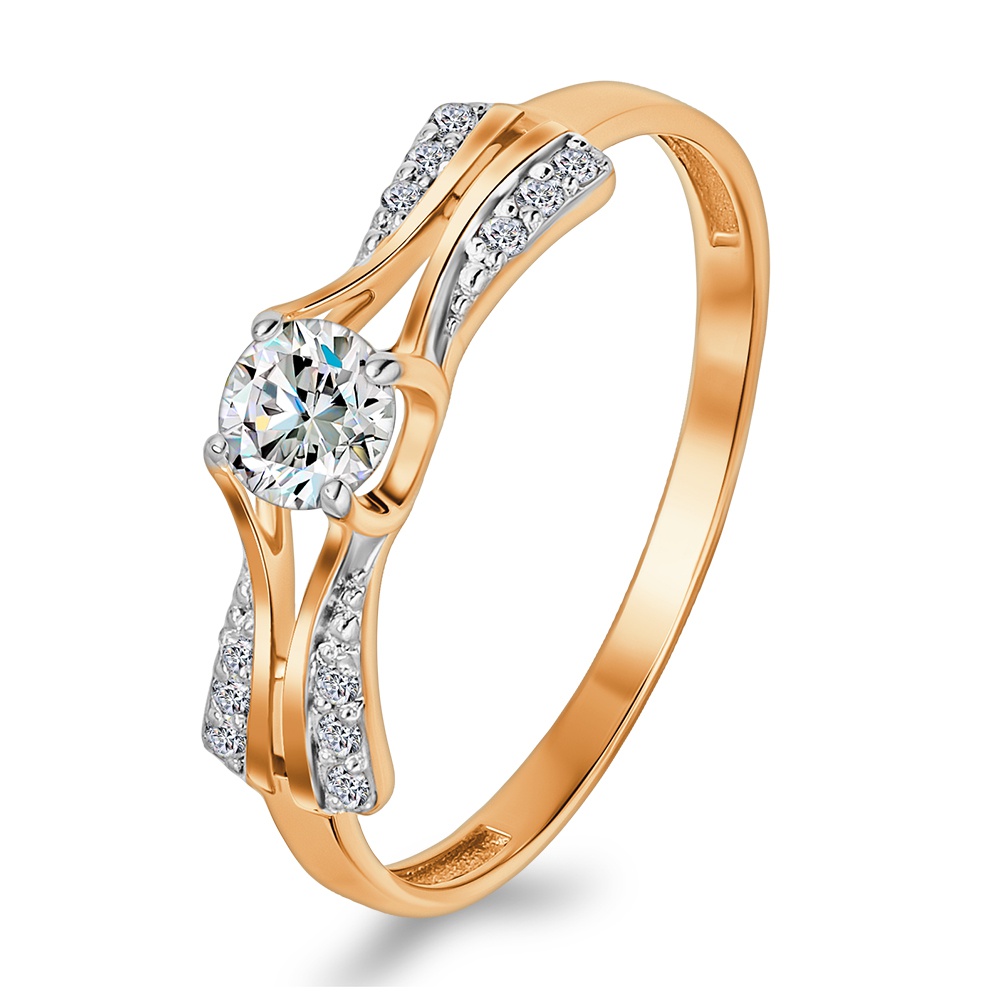 

Кольцо из золота р.  585Gold 301012482, фианит, 301012482