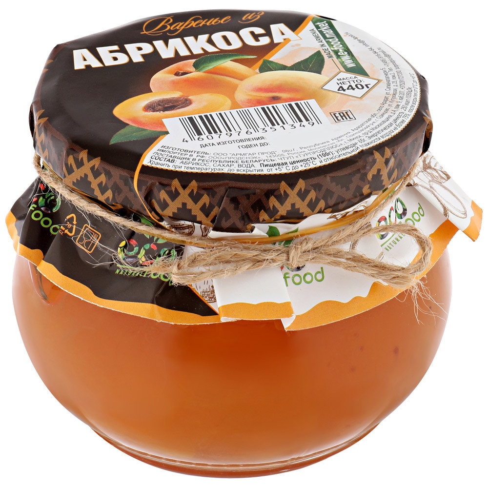 Варенье Ecofood из абрикоса 440 г