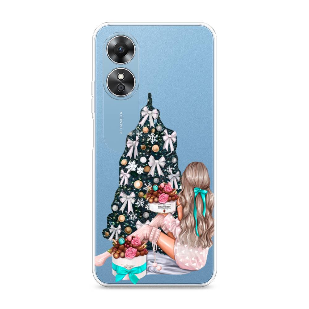 

Чехол для Oppo A17 "New Year", Зеленый;бежевый;голубой, 2512050-5