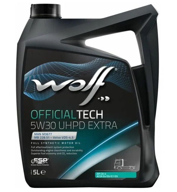 

Wolf Моторное масло Officialtech 5W30 Uhpd Extra 5l