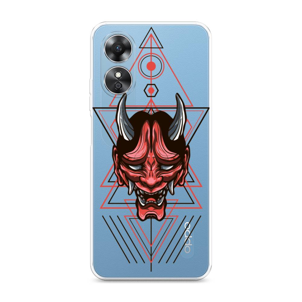 

Чехол для Oppo A17 "Hanya Oni mask", Серый;красный;черный, 2512050-4