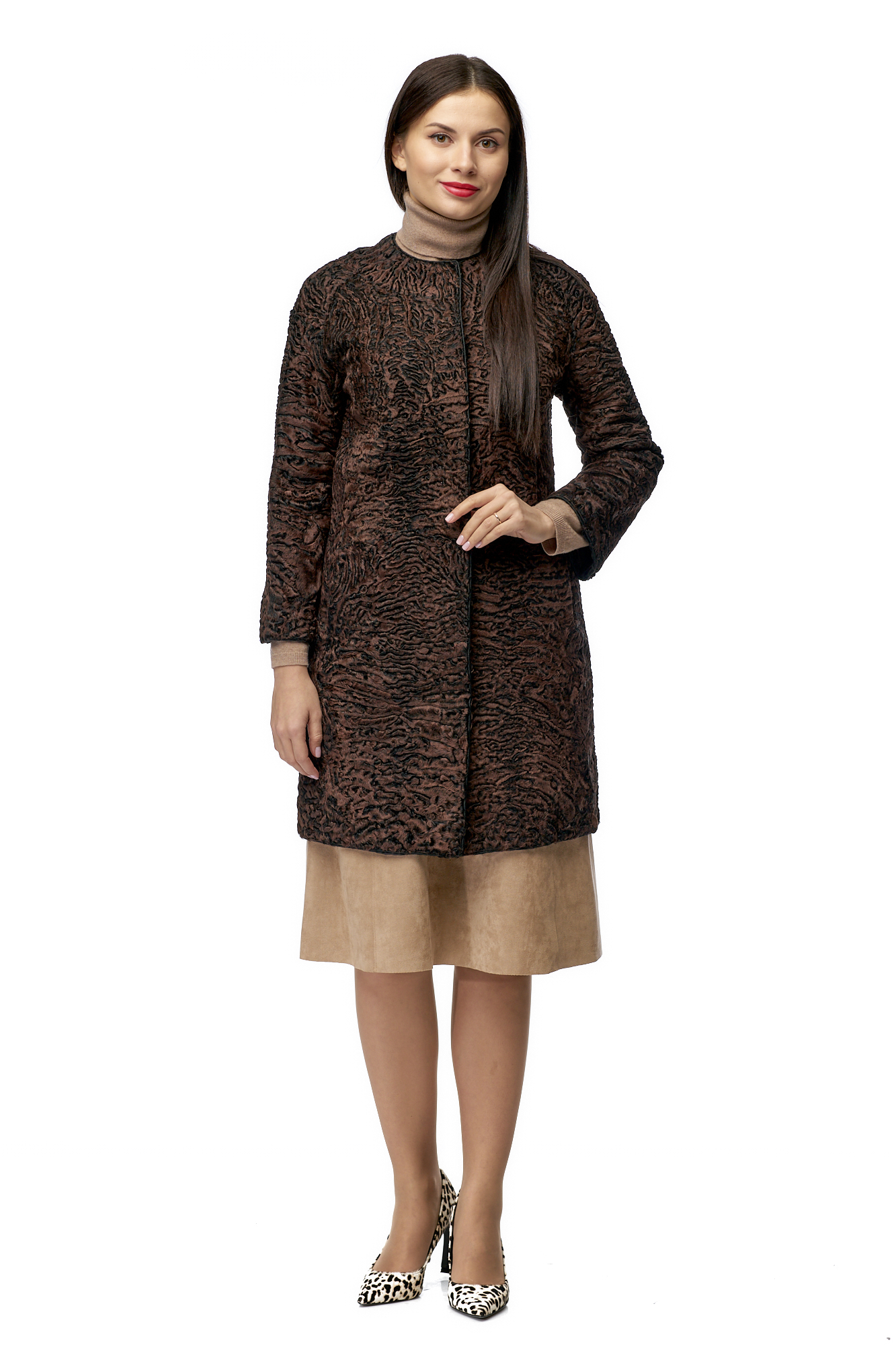 

Шуба женская МОСМЕХА 8008736 коричневая 44 RU, Коричневый, 8008736