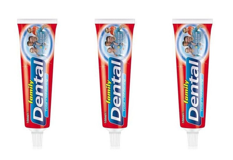 Зубная паста Rubella Dental Family Total+Whitening, 100 мл, 3 шт