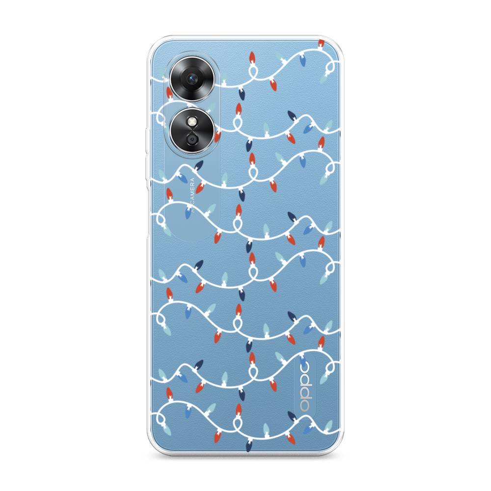 

Чехол для Oppo A17 "Разноцветная гирлянда", Белый;красный;синий, 2512050-5