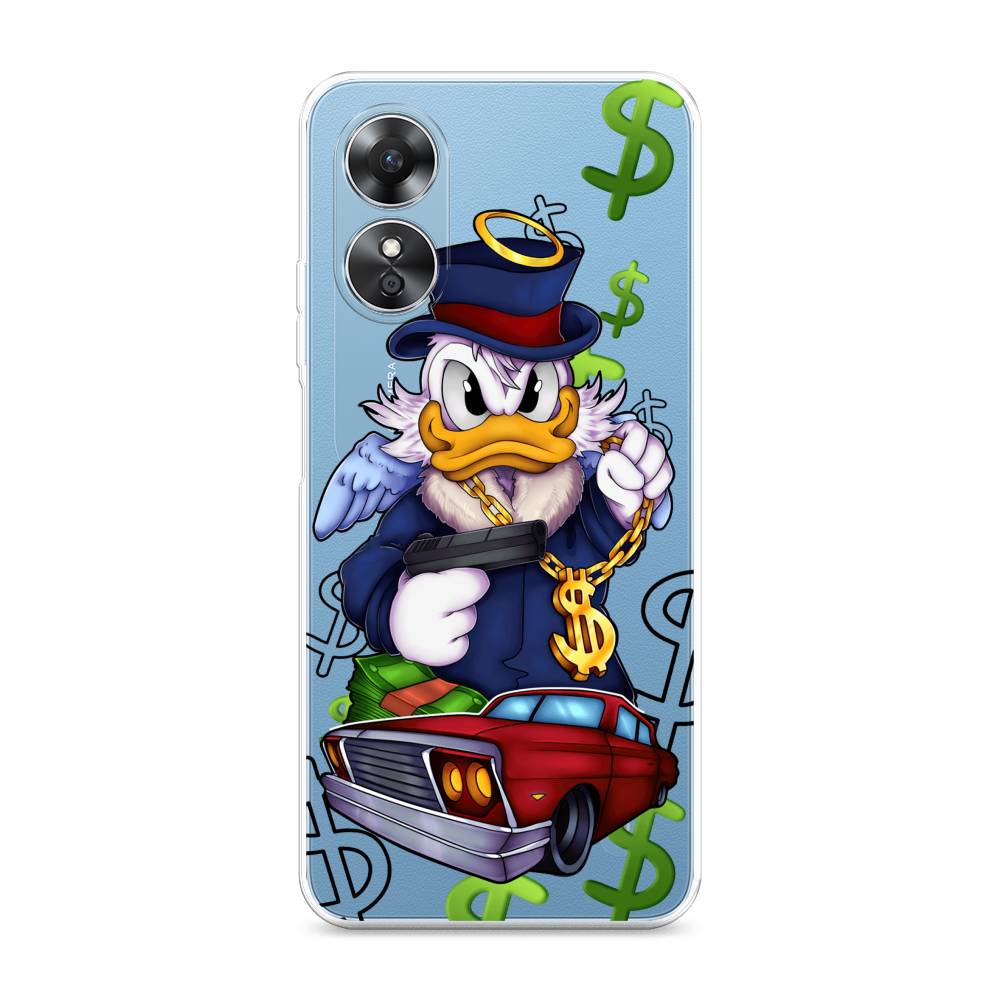 

Чехол на Oppo A17 "Scrooge McDuck with a Gold Chain", Красный;синий;белый, 2512050-6