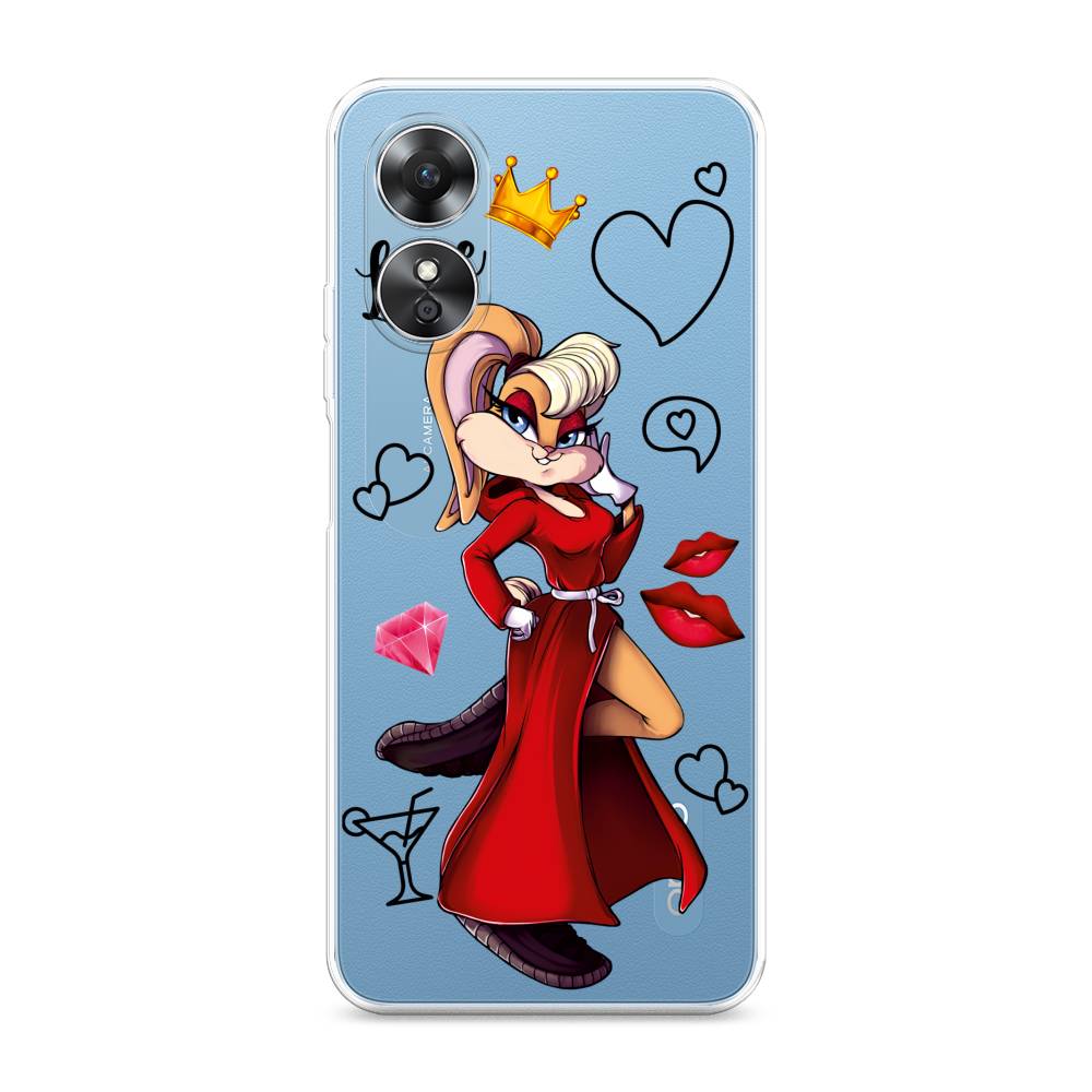 

Чехол на Oppo A17 "Rich Lola Bunny", Красный;бежевый;оранжевый, 2512050-6