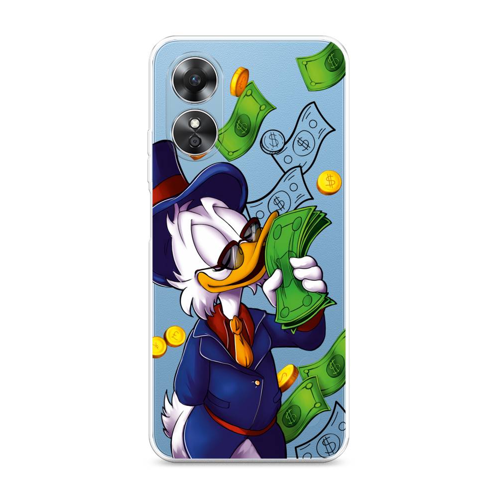 

Чехол на Oppo A17 "Scrooge McDuck with Money", Синий;зеленый;белый, 2512050-6