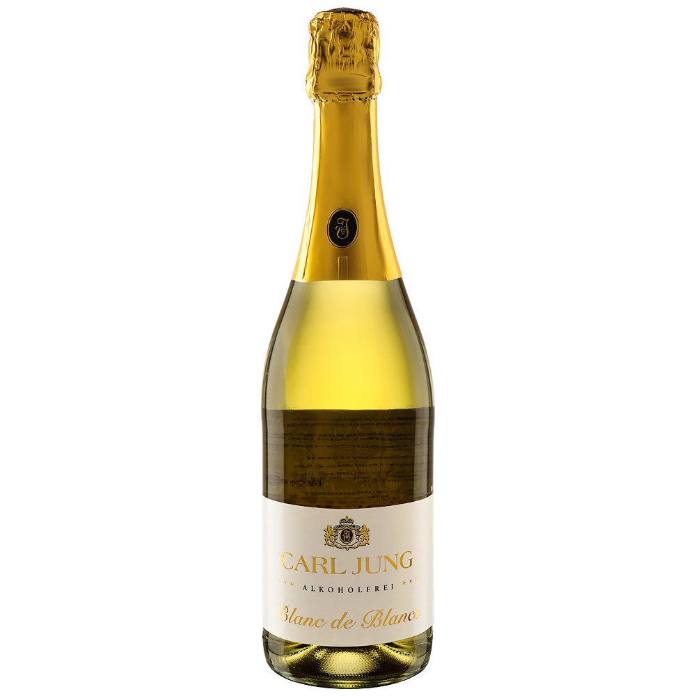 Вино Carl Jung Blanc De Blanc игристое белое полусухое безалкогольное 0,75 л