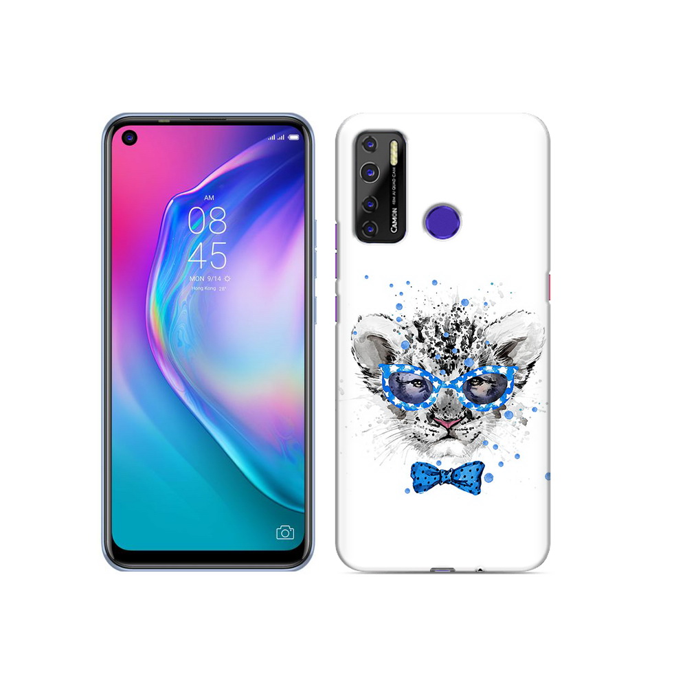 

Чехол MyPads Tocco для Tecno Camon 15 тигренок с бабочкой, Прозрачный, Tocco