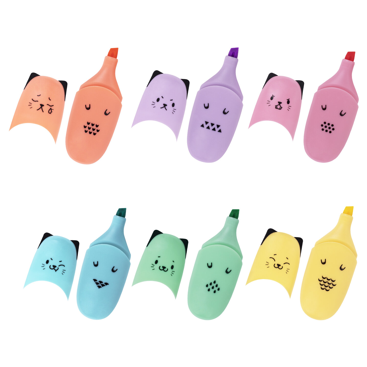 

Набор текстовыделителей Brauberg Kids Cute Cats Pastel, линия 1-5 мм, мини, 35 шт., Разноцветный, Cute Cats